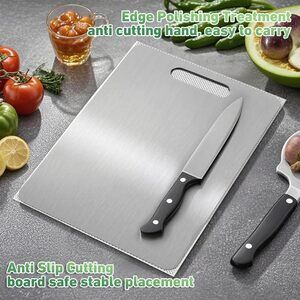 Titanium Cutting Board 12x9 – Pure, Non-Toxic, Reversible & Easy to Clean